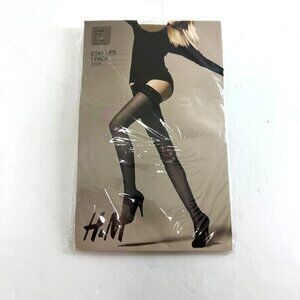 H&M Stay Ups Stockings 20 Den Sheer Thigh Highs Amber Size S New in Package 00s